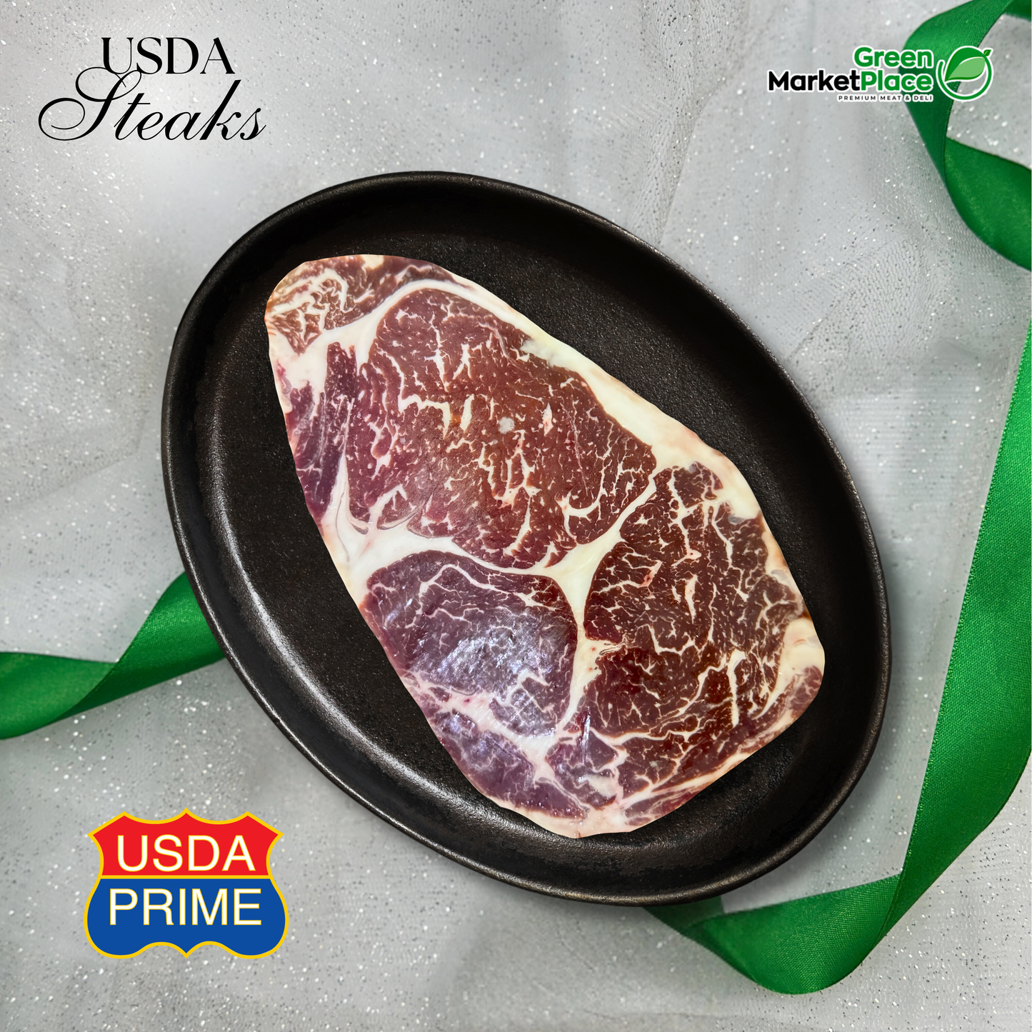 USDA Prime Black Angus Ribeye Steak